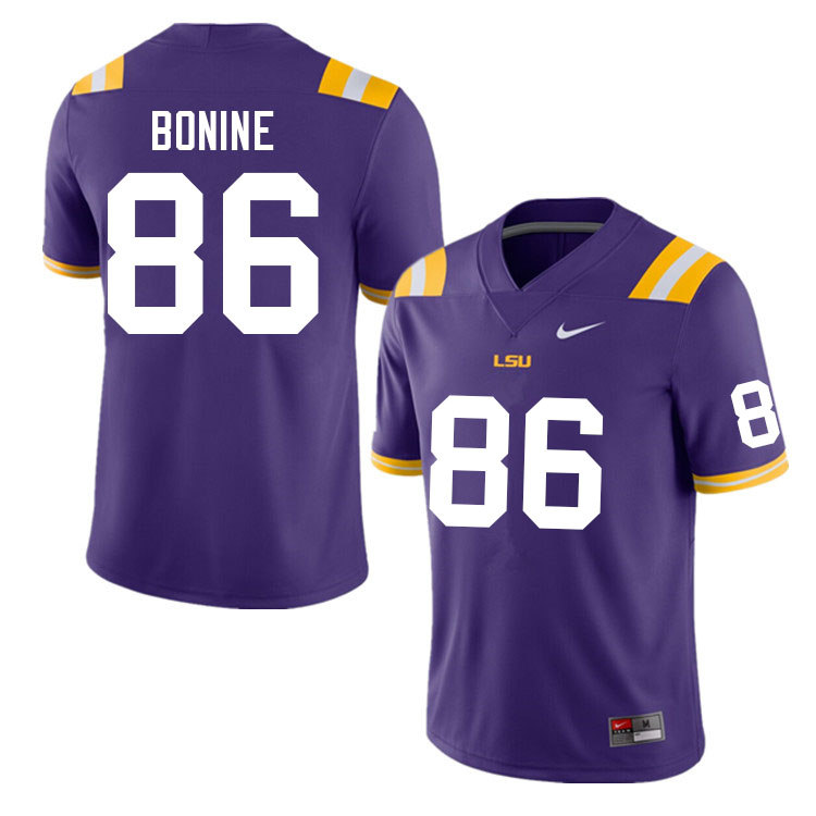 Men #86 Caleb Bonine LSU Tigers College Football Jerseys Sale-Purple
